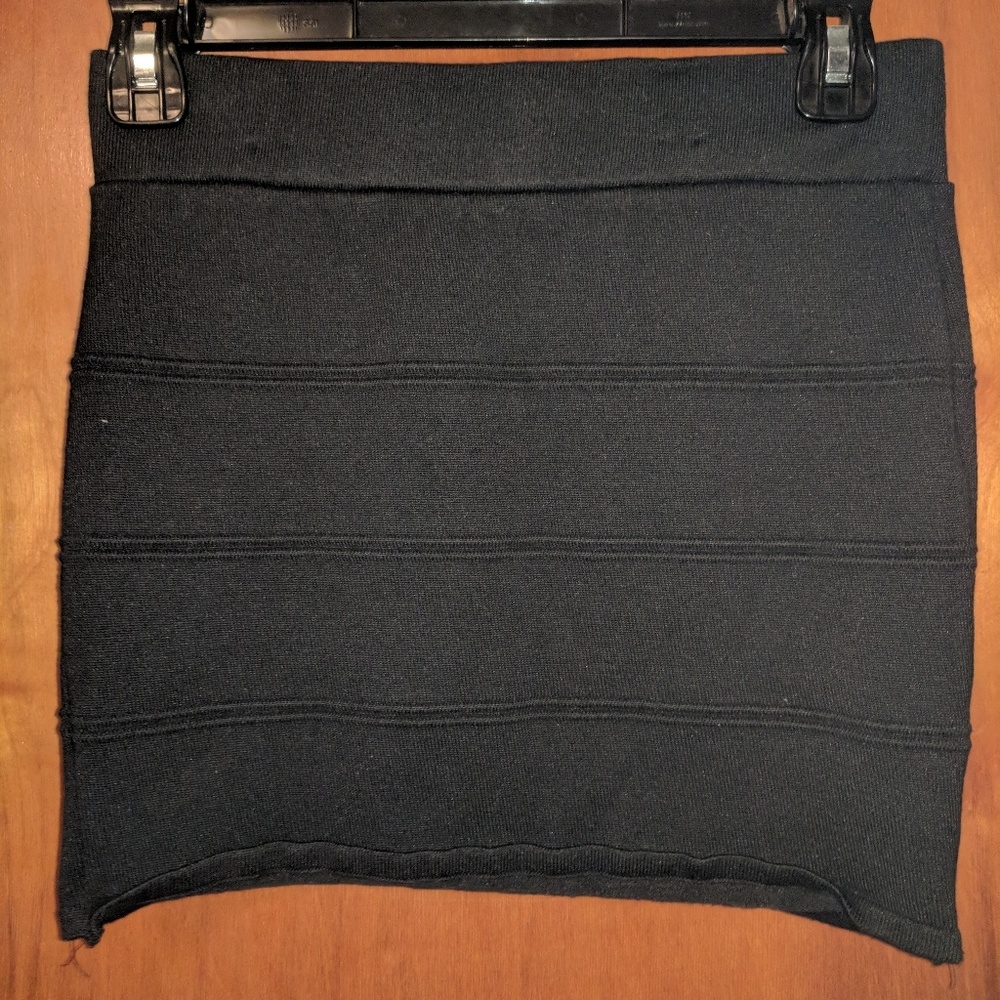 Black mini skirt
